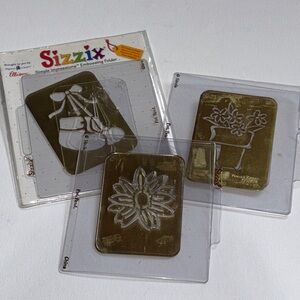 Sizzix Gold Embossing Folder Sizzix Baby Sizzix Flowerpot Sizzix Flower plate